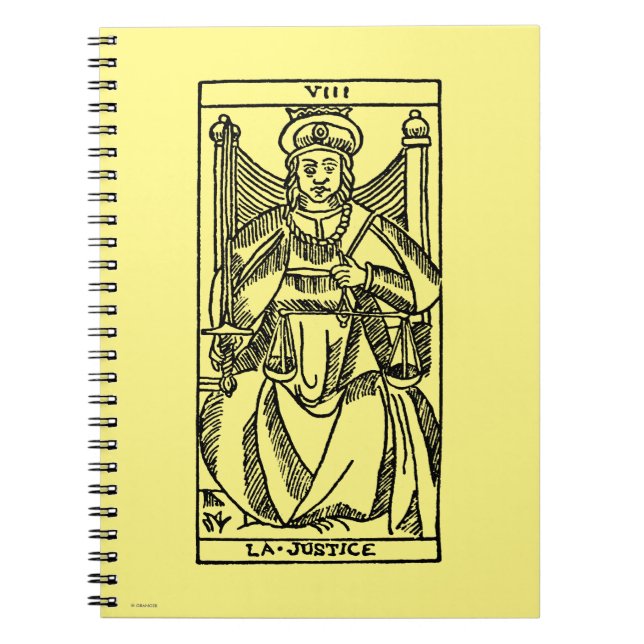 Cuaderno Carta de tarot: Justicia (Frente)