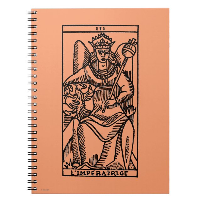 Cuaderno Carta de tarot: La emperatriz (Frente)