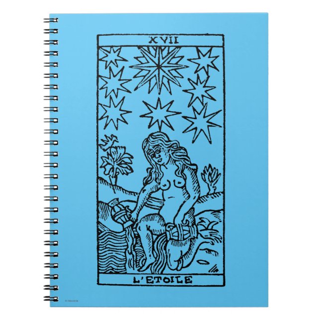 Cuaderno Carta de tarot: Las estrellas (Frente)