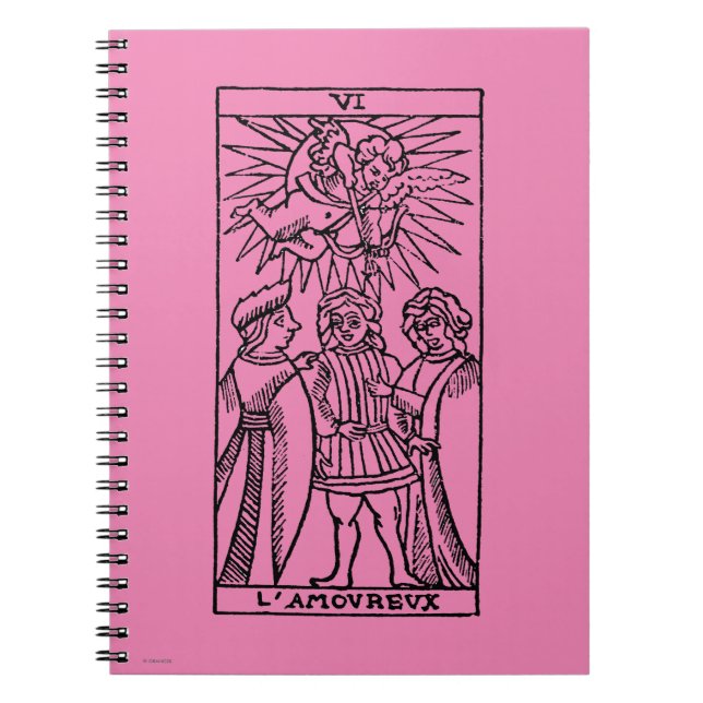 Cuaderno Carta de tarot: Los amantes (Frente)