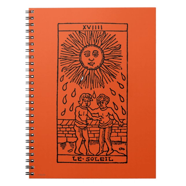 Cuaderno Carta de tarot: The Sun (Frente)