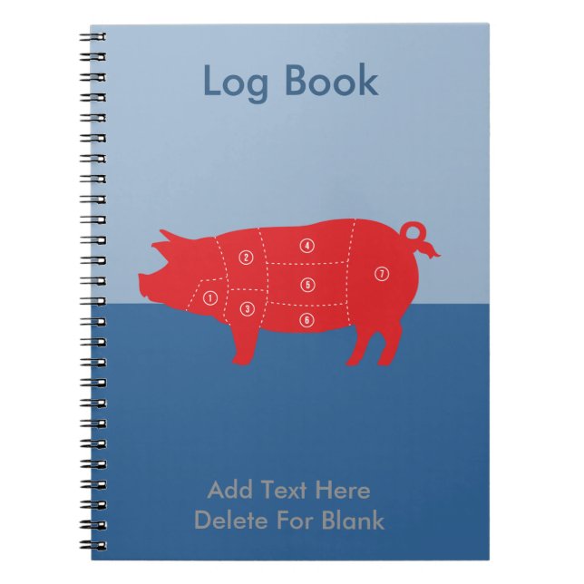 Cuaderno Carta del cerdo del cocinero del cocinero de los (Frente)