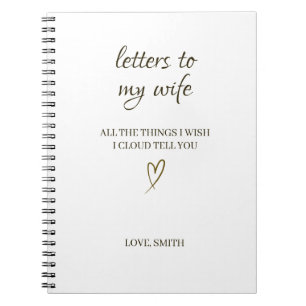 Cuaderno Cartas a mi esposa - Carta personalizada