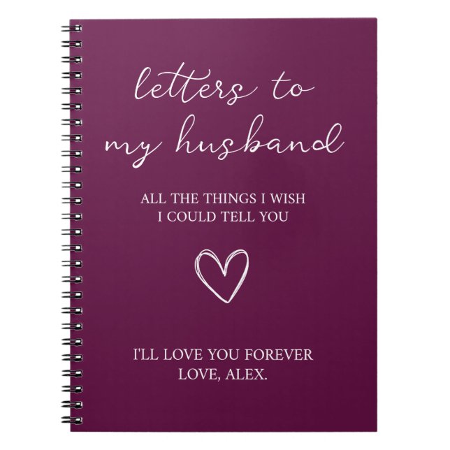 Cuaderno Cartas a mi esposo  (Frente)