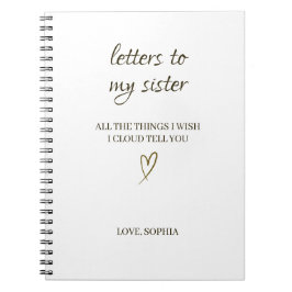 Cuaderno Cartas a mi hermana – Carta personalizada