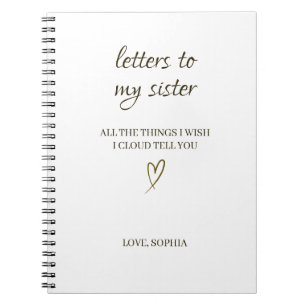 Cuaderno Cartas a mi hermana – Carta personalizada