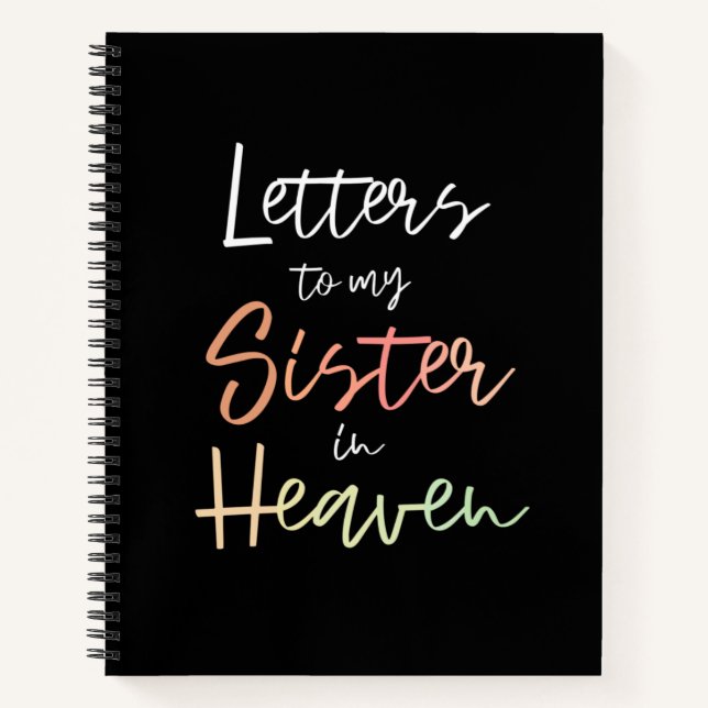 Cuaderno Cartas A Mi Hermana En El Cielo (Anverso)