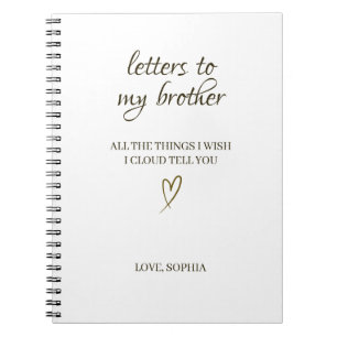 Cuaderno Cartas a mi hermano - Carta personalizada