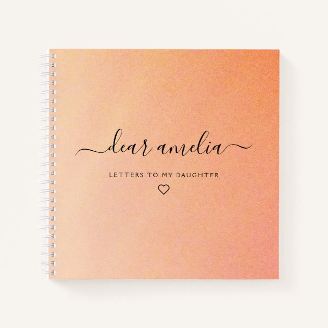 Cuaderno Cartas a mi hija Keepsake Memory Notebook (Anverso)