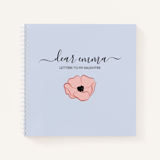 Cuaderno Cartas A Mi Hija | Memoria breve de Keepsake (Anverso)