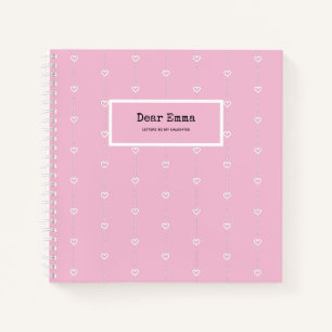 Cuaderno Cartas A Mi Hija Memoria breve de Keepsake rosa