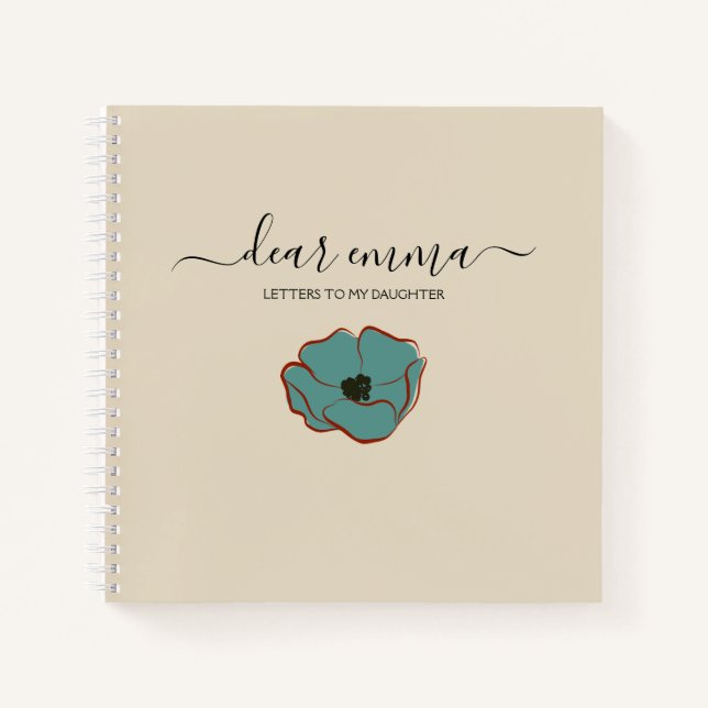 Cuaderno Cartas A Mi Hija | Memoria de Keepsake rosa (Anverso)