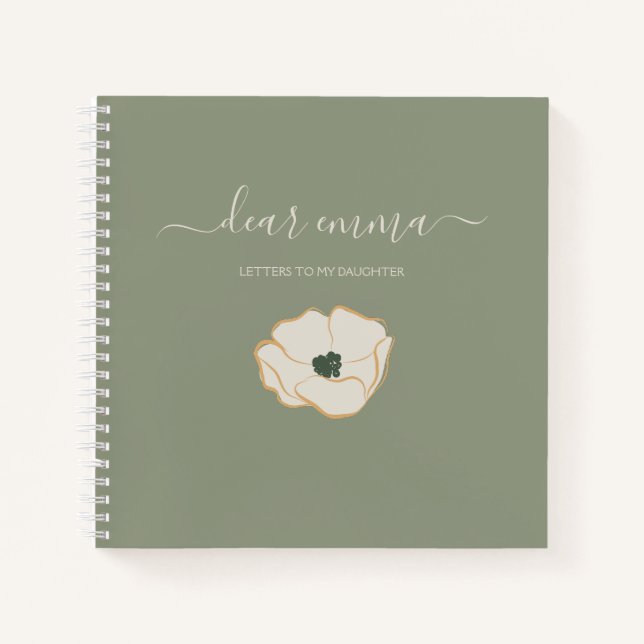 Cuaderno Cartas A Mi Hija | Memoria Keepsake simple (Anverso)