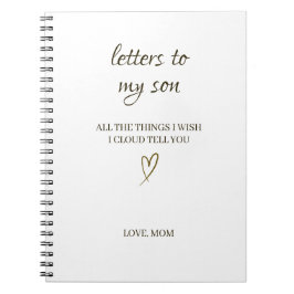 Cuaderno Cartas a mi hijo – Carta personalizada