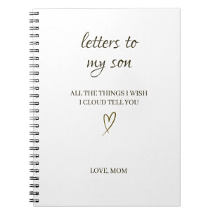 Cuaderno Cartas a mi hijo – Carta personalizada