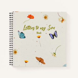 Cuaderno Cartas A Mi Hijo   Keepsake Floral Memory Journal