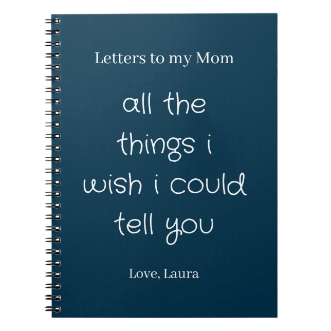Cuaderno Cartas a mi Mamá (Frente)