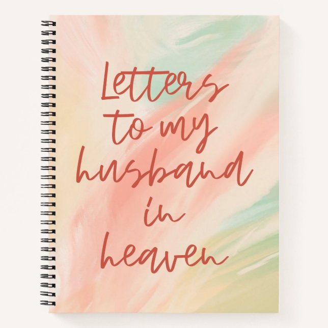 Cuaderno Cartas a mi marido en un bloc de notas celestial (Anverso)