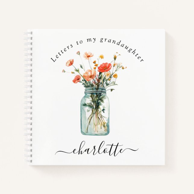 Cuaderno Cartas a mi nieta Wildflowers (Anverso)