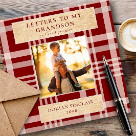 Cuaderno Cartas a mi nieto Buffalo Plaid Wood Photo