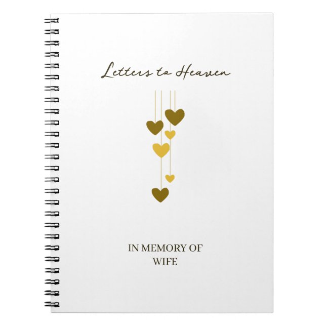 Cuaderno Cartas al Cielo – En Memoria de la Esposa Personal (Frente)