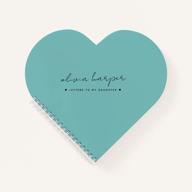 Cuaderno Cartas azules de Aqua para hija de mamá Journal (Anverso)