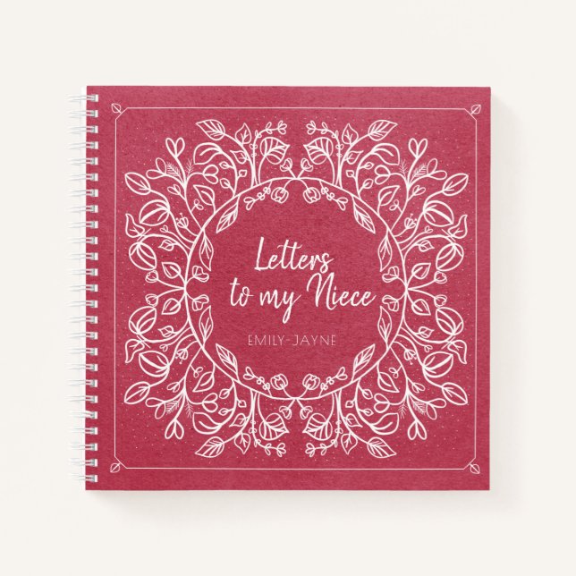 Cuaderno Cartas con flores de Berry a mi sobrina Keepsake J (Anverso)