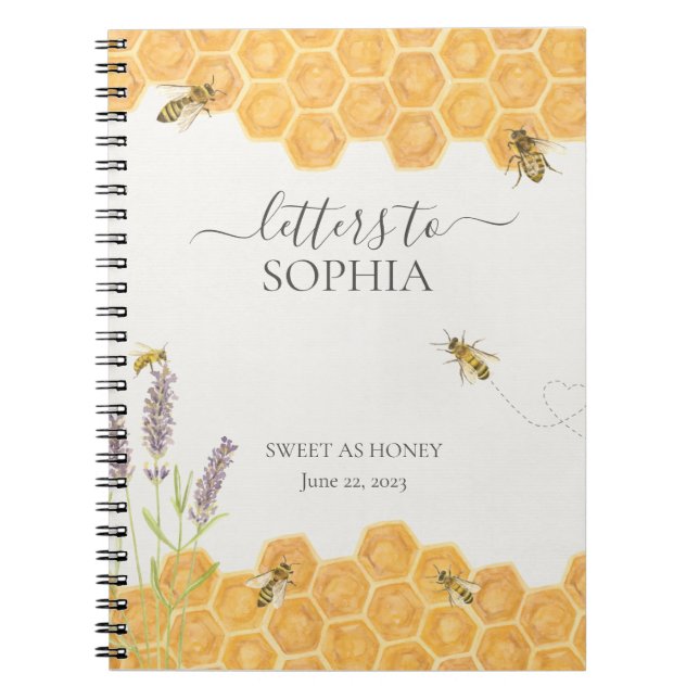 Cuaderno Cartas de abejas con miel a mi bebé (Frente)