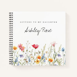 Cuaderno Cartas de Acuarela de Flores Silvestres a Mi Hija