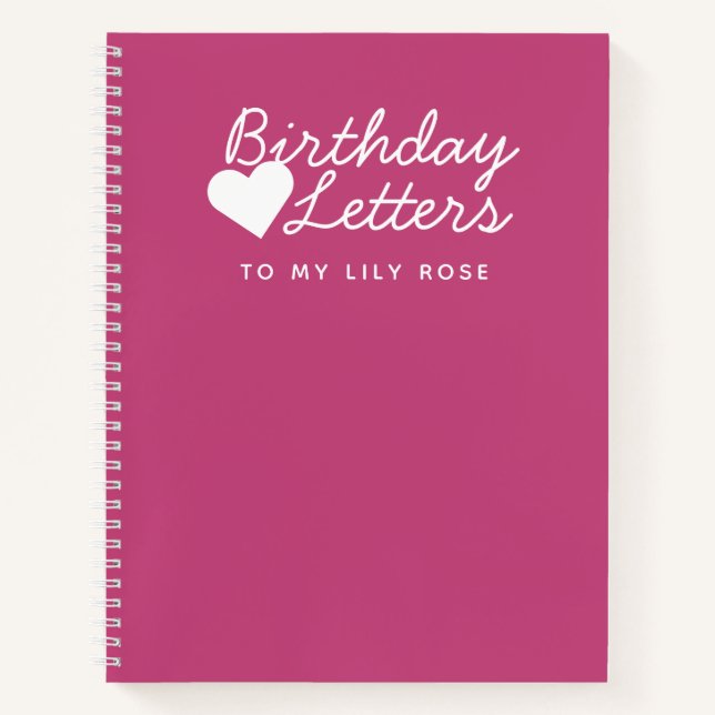 Cuaderno Cartas de cumpleaños a mi hija Keepsake (Anverso)