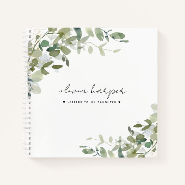 Cuaderno Cartas de Eucalyptus Sage Ivy a mi hija (Anverso)