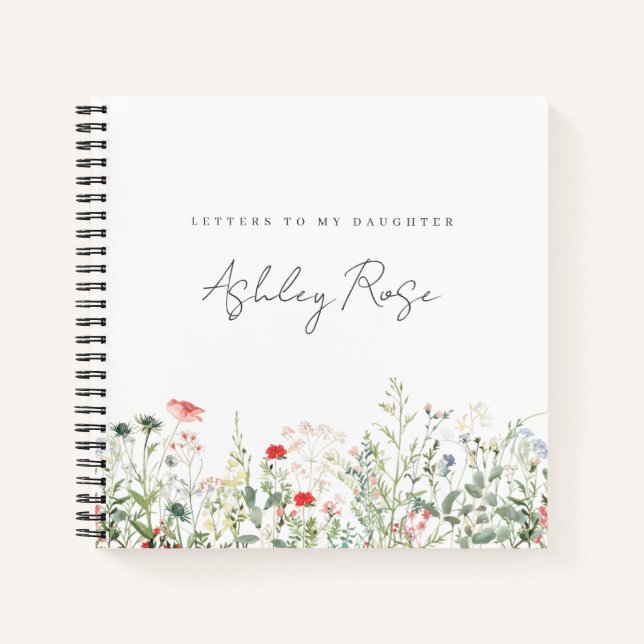 Cuaderno Cartas de la pradera de flores silvestres a mi mem (Anverso)