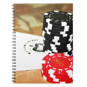 Cuaderno Cartas de póquer Aces Chips Juego de Ganancia del