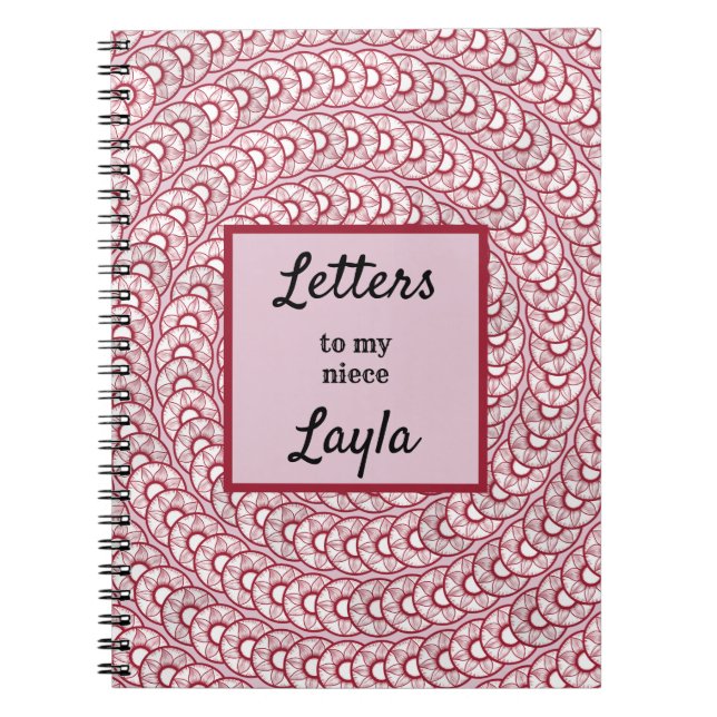 Cuaderno Cartas De Tía A Mi Novedad De Resumen Rosa (Frente)