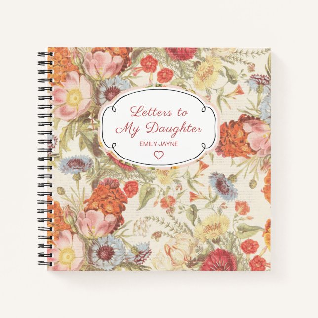 Cuaderno Cartas florales a mi hija Keepsake Journal (Anverso)