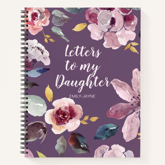 Cuaderno Cartas florales a mi hija Keepsake Journal (Anverso)