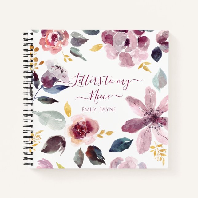 Cuaderno Cartas florales a mi sobrina Keepsake Journal (Anverso)