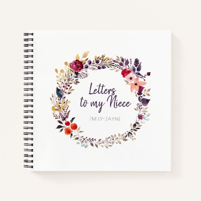 Cuaderno Cartas florales a mi sobrina Keepsake Journal (Anverso)