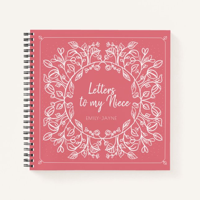 Cuaderno Cartas florales a mi sobrina Keepsake Journal (Anverso)