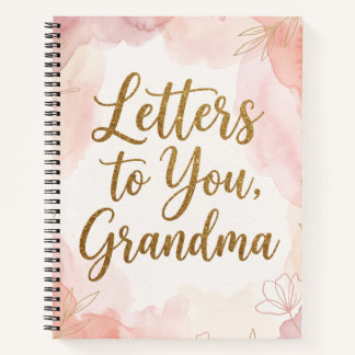 Cuaderno Cartas para ti, abuela: hermoso acuarela