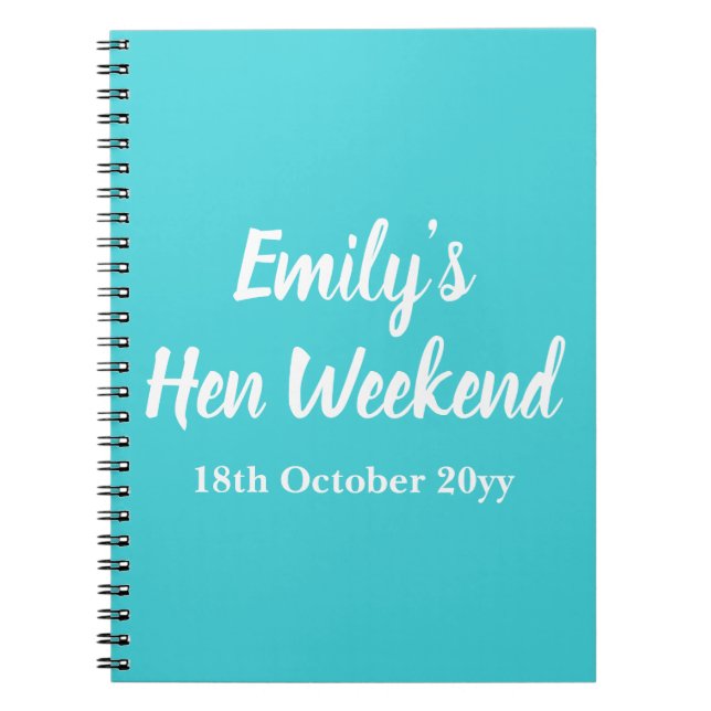 Cuaderno Cartas personalizadas a la novia para fin de seman (Frente)
