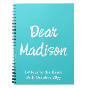 Cuaderno Cartas personalizadas a la novia para la despedida