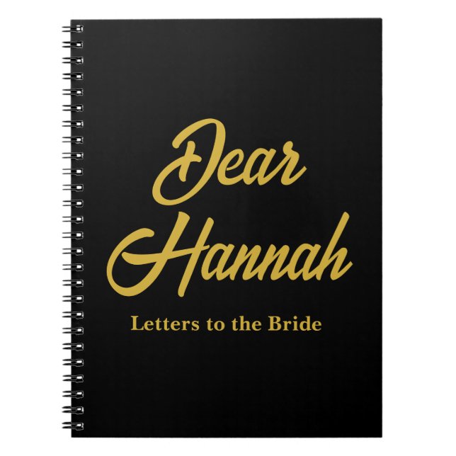 Cuaderno Cartas personalizadas a la novia para la despedida (Frente)