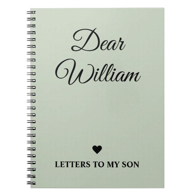 Cuaderno Cartas Personalizadas a Mi Hijo (Frente)