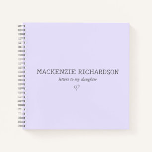 Cuaderno Cartas personalizadas de lavanda para mi hija