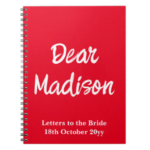Cuaderno Cartas personalizados a la novia Hen Do Bridal Sho