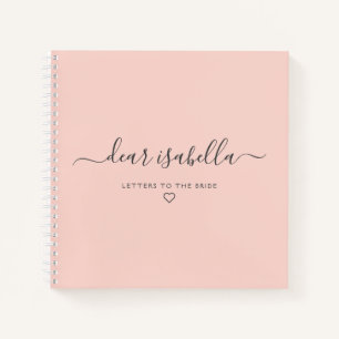 Cuaderno Cartas rosadas para la novia Recuerdo preciado
