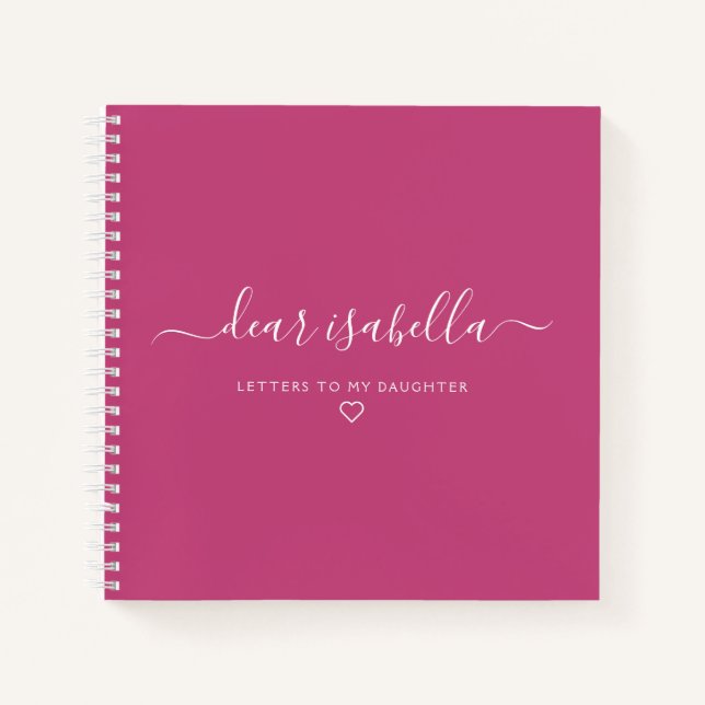 Cuaderno Cartas rosas a mi hija | Conservar la memoria (Anverso)