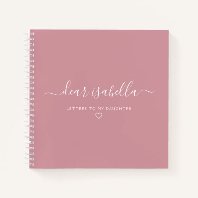 Cuaderno Cartas rosas a mi hija Keepsake Memory Notebo (Anverso)