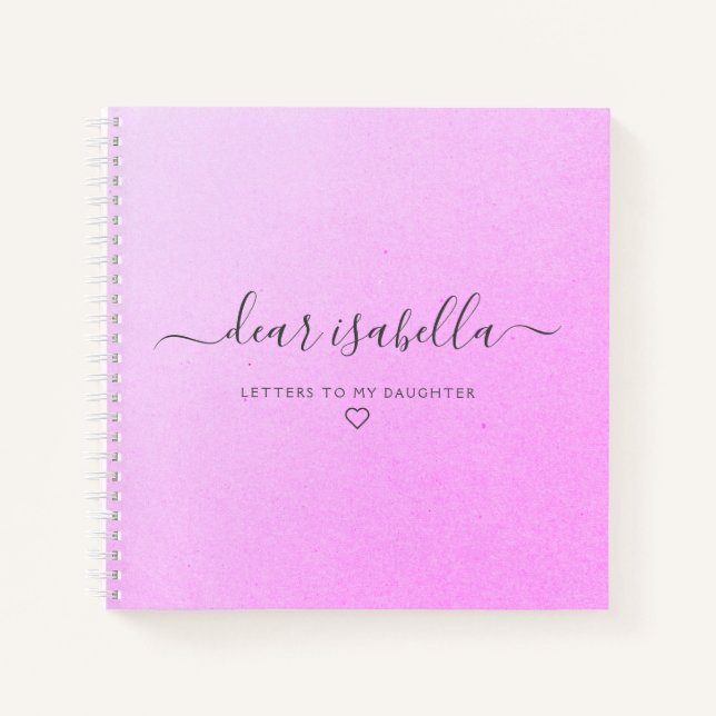 Cuaderno Cartas rosas a mi hija Keepsake Memory Notebo (Anverso)